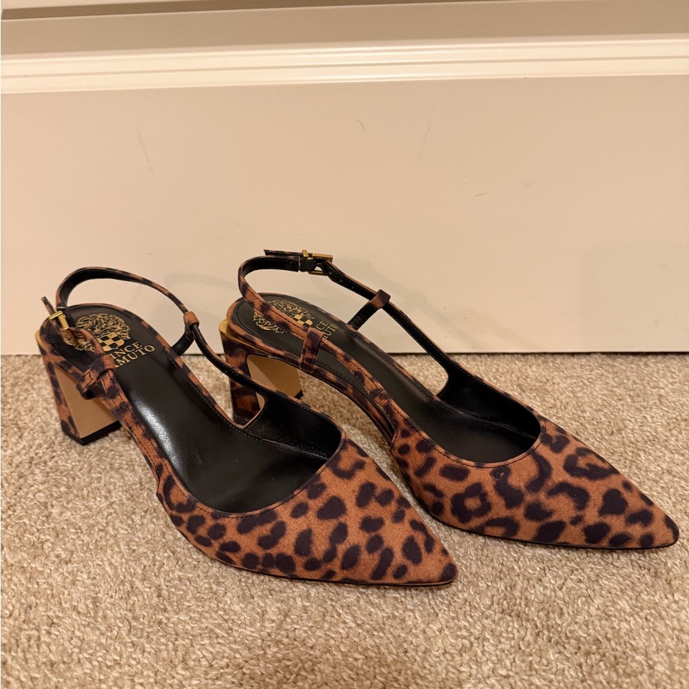 Leopard Print Slingback Heels